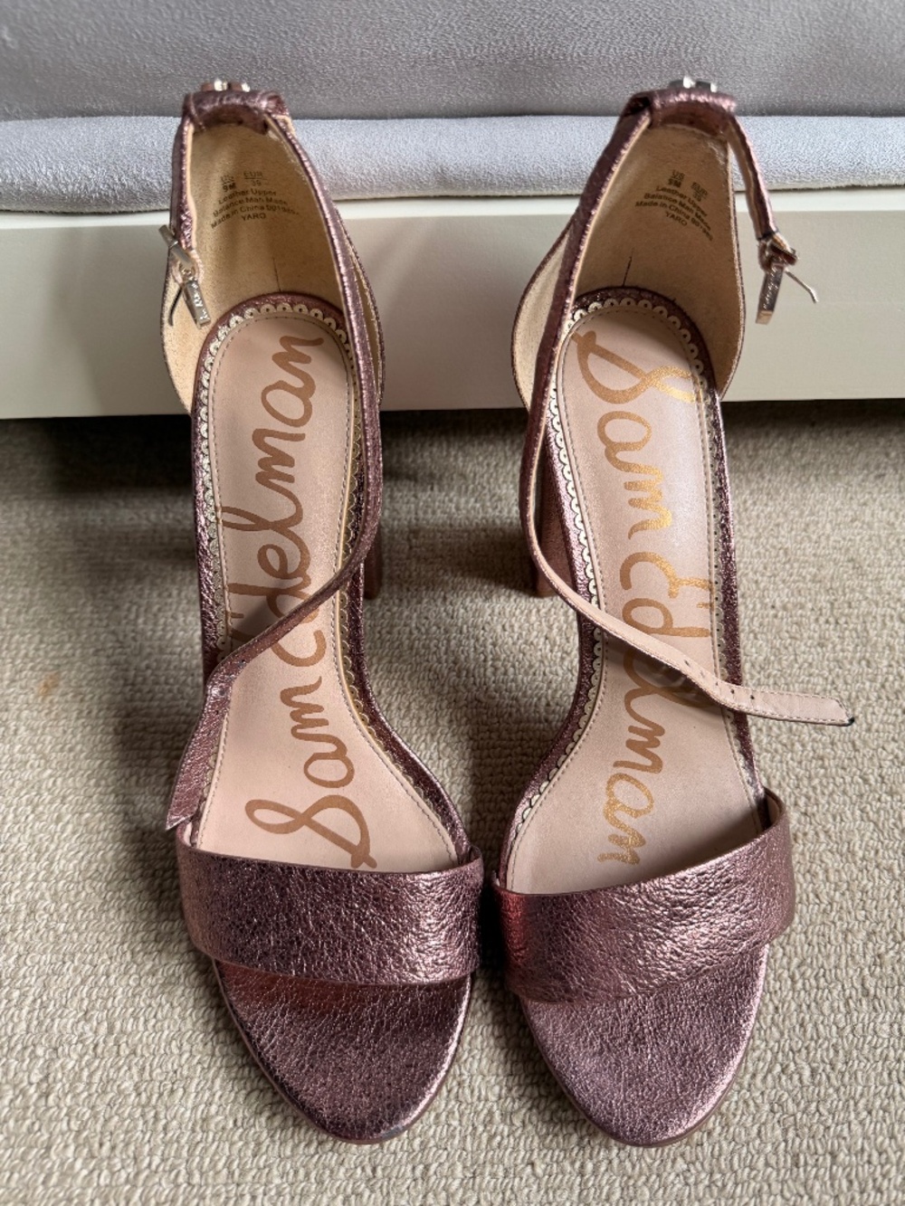 Rose Gold/Pink Block Heels